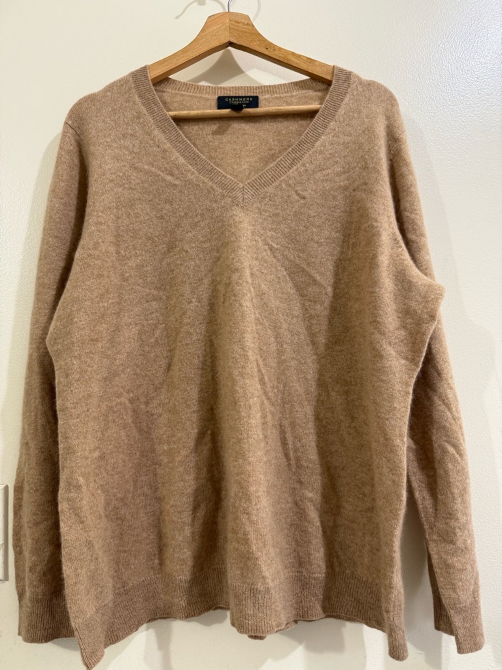Charter Club V-Neck Sweater in Camel